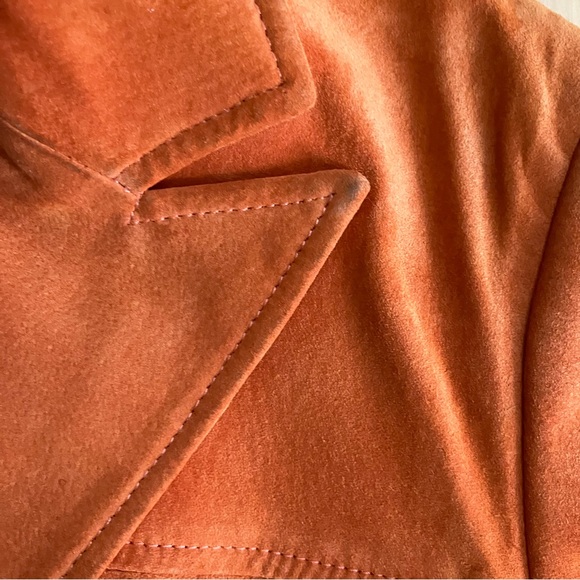 Danier suede jacket blazer orange Medium - Picture 11 of 11